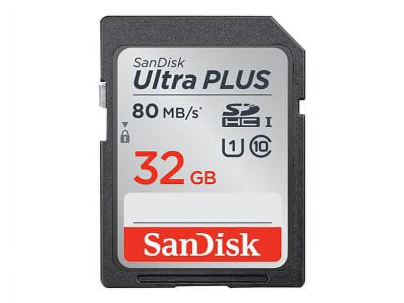 SanDisk Ultra PLUS - Flash memory card - 32 GB - UHS Class 1 / Class10 - SDHC UHS-I