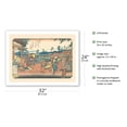 thumbnail image 2 of Kumagai-shuku Station - from Sixty-nine Stations of Kiso Road - Vintage Japanese Ukiyo-e Woodblock Print by Hiroshige, Eisen c.1800s - Bamboo Fine Art 290gsm Paper Print (Unframed) 24x32in, 2 of 4