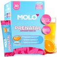 thumbnail image 2 of Molo Prenatal Multi-Vitamin Drink Mix with CoQ10 & DHA, Sweet Orange, 30 pack, 2 of 10