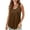 Tank Tops for Women under $5-Brown, variant on Brilliant Tank Tops for Women under $5 Women's New Solid Color Round Neck Camisole Sleeveless Tank Tops Brown M