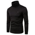 thumbnail image 2 of LYXSSBYX Men's Performance Long Sleeve Shirt Moisture Wicking Crew T-Shirt Turtleneck Solid Colour Stretch Slim Fit Bottoming Top Blouse, 2 of 6