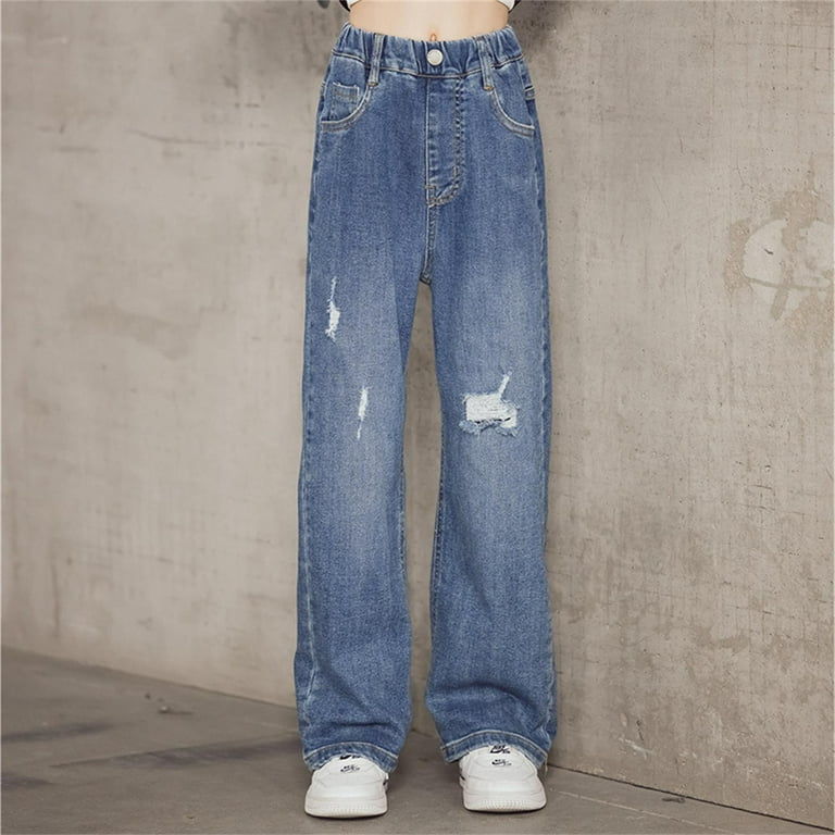 gdxvjhbj Baggy Jeans Girls Classic Skinny Jeans for Teen