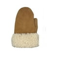 thumbnail image 2 of Men's Premium Shearling Sheepskin Leather Fur Mittens (XX-Large, Tan), 2 of 10