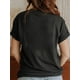 thumbnail image 2 of Camiseta de inspiración artística para mujer, de algodón, informal, de cuello redondo y ligeramente elástica, con estampado de letras, largo regular, tejido de punto, ideal para todas las estaciones,, 2 of 9