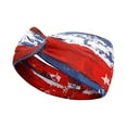 thumbnail image 4 of Yoyauz Women's American Flag Independence Day Star Elements Headband Vintage Knot Sweat Wicking Yoga Running Sports Headband is suitable for travel, party, festival, 4 of 5