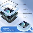 thumbnail image 3 of Motorola Razr Plus (2023) Case with Camera Screen Protector, Ultra Slim Lightweight Anti-Drop Anti-Scratches Hard PC Protective Cover Phone Case for Motorola Razr+ 2023- Light Blue, 3 of 14