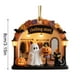 thumbnail image 2 of Uuiauoio Halloween Ghost Ornaments Spooky Cute Hanging Decor for Home Holiday Party Tree Decoration with Lantern and Black Cat Theme, 2 of 6