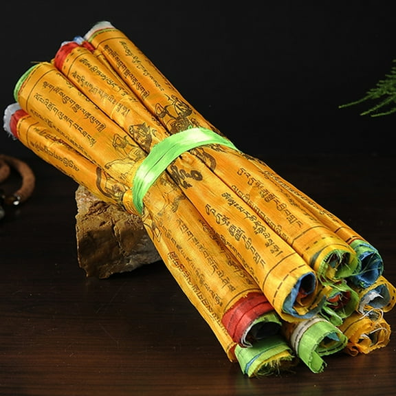 Leaveforme Prayer Flag Portable Lightweight Decorative Religious Flag Tibetan Buddhist Supply Prayer for Outdoor