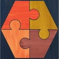 thumbnail image 3 of Inuit 15x15 Black Modern Framed Museum Art Print Titled - Patterned Hexagon, 3 of 5