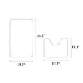 thumbnail image 2 of WEXIA Set of 2 Pcs Soft Memory Foam Bath Rugs Black Gold Marbling Toilet Mats Non-Slip Water Absorbent Bathroom Floor Mats Machine Washable, 2 of 5