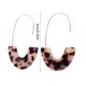 thumbnail image 4 of Qarigey 1 par de aretes de estilo simple con estampado de leopardo en forma de U para niñas adolescentes Ropa, zapatos y accesorios Miscelánea café rojo Qarigey AP010170-15, 4 of 6