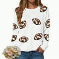 thumbnail image 4 of Towmus Football Sweatshirt For Women Rugby Graphic Print Sunday Casual Long Sleeve Crewneck Fall Pullover, 4 of 6