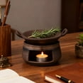 thumbnail image 4 of Ceramic Aromatherapy Stove Essential Oil Burner, Tea Light Candle Holders Teapot Warmer, Handmade Wax Melts Warmer with Tealight Holder, Zen Incense Burner Kit for Home Fragrance, 4 of 9