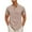 Khaki, variant on Maean Cotton Linen Shirts for Mens Short Sleeve Loose Summer Lightweight Crew Neck Buttons Tops