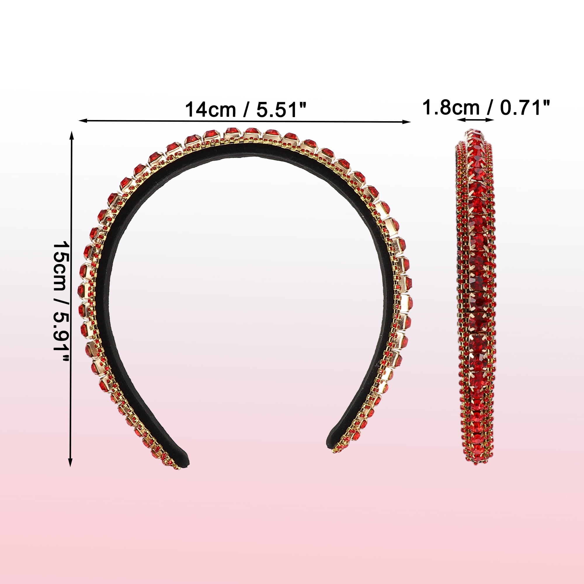 Unique Bargains Decor Hairbands for Women Daily Wear Birthday Parties Red