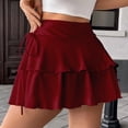 thumbnail image 6 of Wowcloth Women's Summer Mini Skirt, Solid Color A-Line Flared Style, Casual Daily Wear Skirt for Outing and Dating, 6 of 9