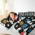 thumbnail image 4 of Feelyou Merry Christmas Child Queen Comforter Set, Magic Santa Claus Bedding Sets, Xams Tree Lodge Cabin Reversible Bedding Comforter Set, Breathable Home Decor, 3-Piece, 4 of 8