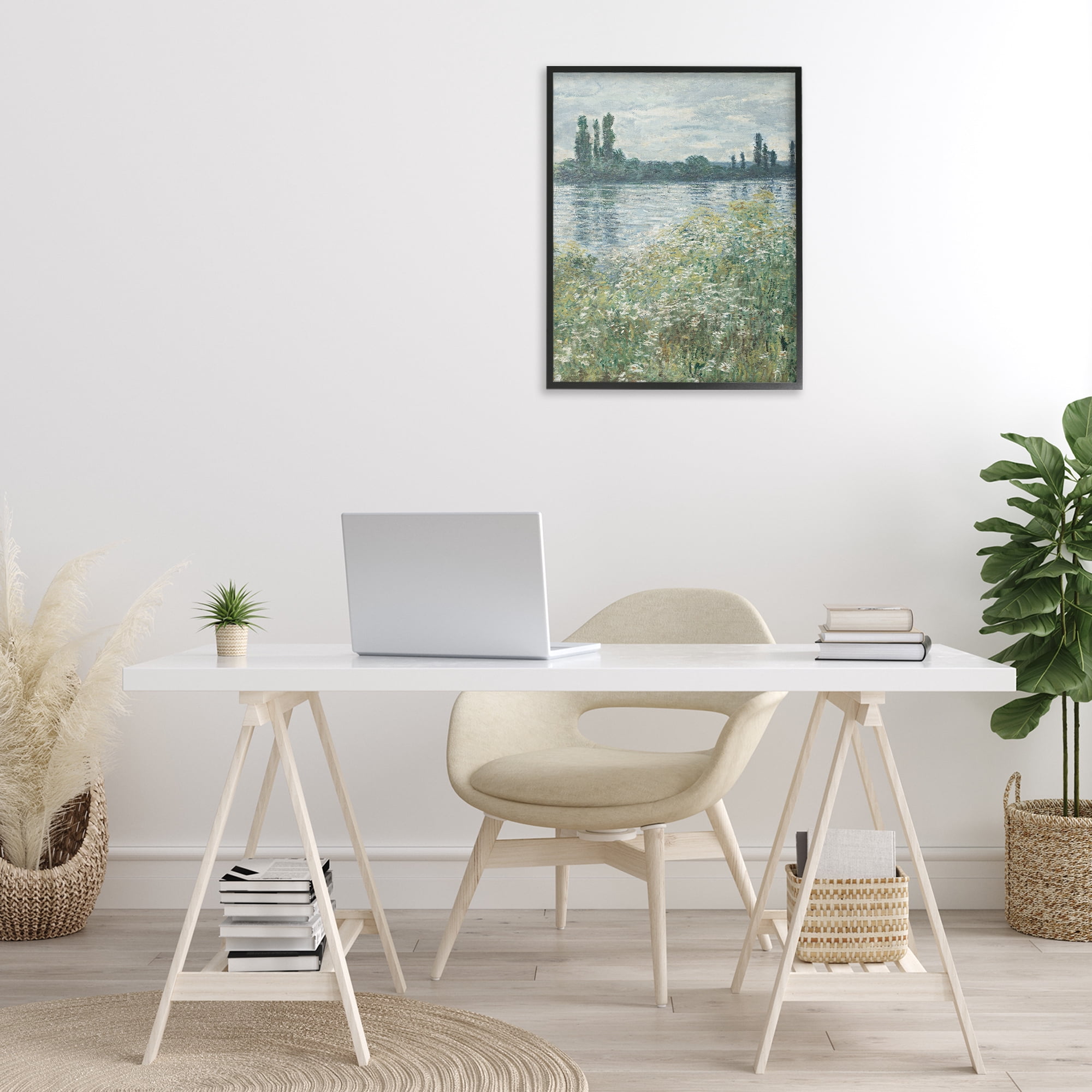 Stupell Industries Speckled Classic Landscape Landscape Painting Black Framed Art Print Wall Art, 24 x 30