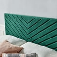 thumbnail image 4 of Modway Alyson Angular Channel Tufted Velvet Twin Headboard in Teal Blue, 4 of 10