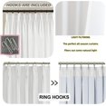 thumbnail image 4 of Sheer White Curtains, Pinch Pleat Sheer Drapes, Light Filtering, Tassel Sheer Curtains for Living Room Bedroom(45W x 108L,Gray White), 4 of 15