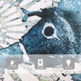 thumbnail image 5 of Seahorse Extra Long Shower Curtain Ocean Conch Sea Crustaceans Vintage Machine Washable Waterproof Fabric for Bathroom Bathtub Decor with 12 Hooks 72Wx84H, 5 of 6