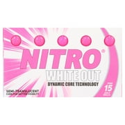 Nitro Golf White Out Golf Balls, Pink, 1.8 lb, 15 Pieces