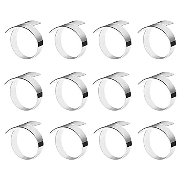 Anillo de servilleta de 6 piezas, servilleta circular H para mesa de cena de boda R