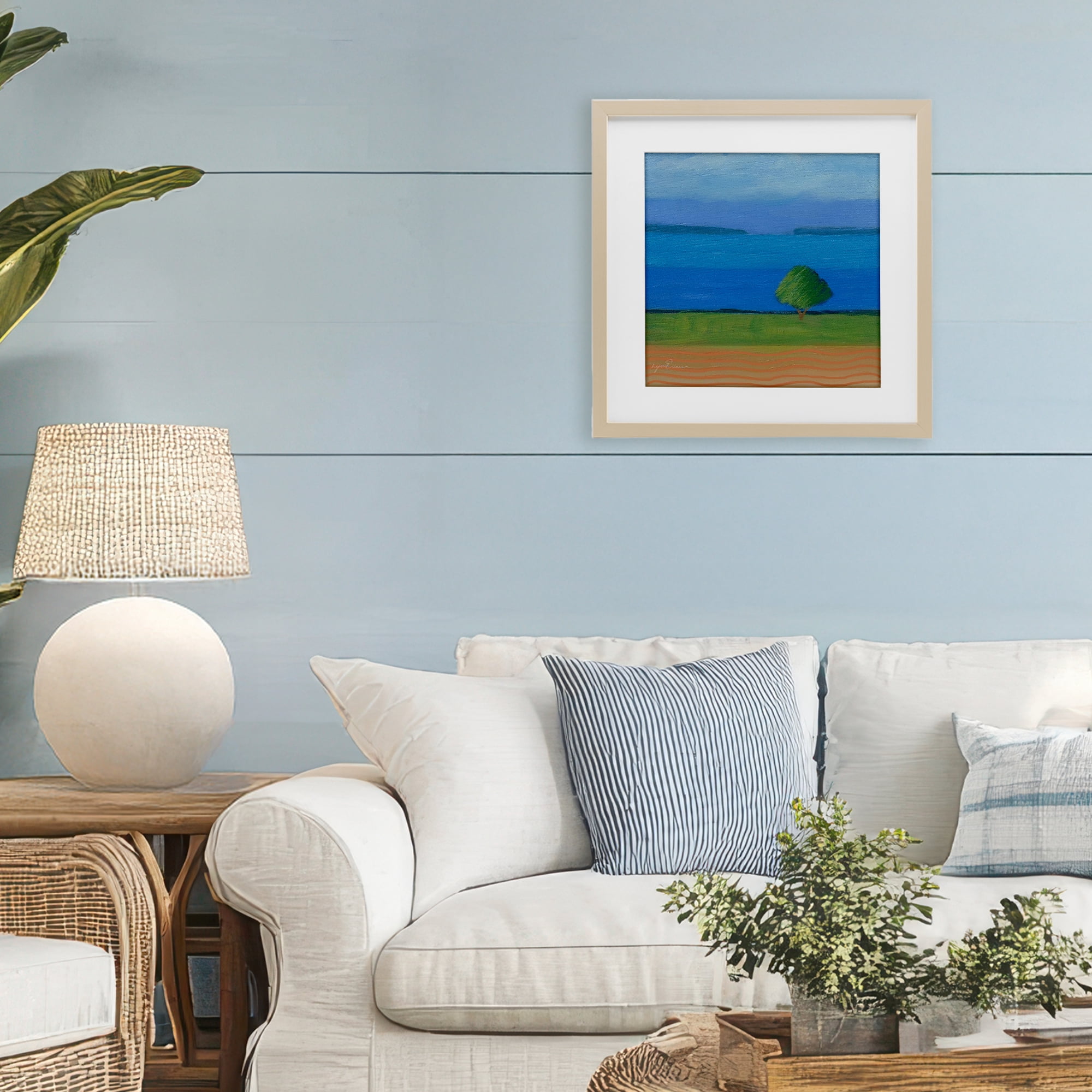 Stupell Industries Lone Tree at Spring Cove Birch Framed Print Under Glass, design by Lynn Ericson Fine Art