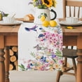 thumbnail image 2 of Burlap Table Runner 90 Inches Long,Blossom Floral Hummingbird Non-Slip Kitchen Table Runners for Dining Room Everyday Use Party Table Decorations Butterfly Blossom Flower Plant, 2 of 9