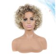 thumbnail image 4 of BRIGHTFUFU Peluca Afro De Temperatura En Color Dorado Con Y Cómoda, 4 of 8