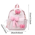 thumbnail image 2 of HJYCHN Kindergarten Backpack Plaid Bow Design Lightweight Daypack for Kids Boys Girls Daily School School Backpack for Girls Green One Size, 2 of 3