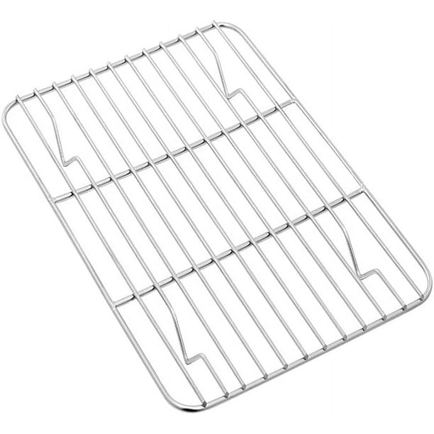 Rejilla de enfriamiento de acero inoxidable Tutuviw para cocinar, hornear, asar, asar a la parrilla y secar, rectangular de 15.4'' x 11.4'' x 0.6'', apta para horno tostador, horno y lavavajillas.