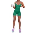 thumbnail image 2 of Blotona Women Yoga Workout Jumpsuits Ribbed Long Sleeve Square Neck One Piece Romper Jumpsuit Gym Exercise Sport Jumpsuits Fitness, 2 of 4