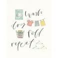 thumbnail image 2 of Jackson, Jenaya 12x14 White Modern Wood Framed Museum Art Print Titled - Wash Dry Fold Repeat V, 2 of 4