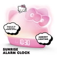 thumbnail image 6 of Hello Kitty Sunrise Alarm Clock with Wake-Up Light, RGB Color-Changing Night Light & Ambient Lamp, LED Time/Date/Temperature Display, USB Powered with Device Charging Port (Pink), 6 of 6