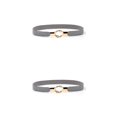 thumbnail image 4 of Sonducket Banda de cintura Exquisita Elástico Universal Correas de cuero dorado con hebillas Puffer Coat Cinturones de San Valentín para vestidos Gris 2piezas, 4 of 6
