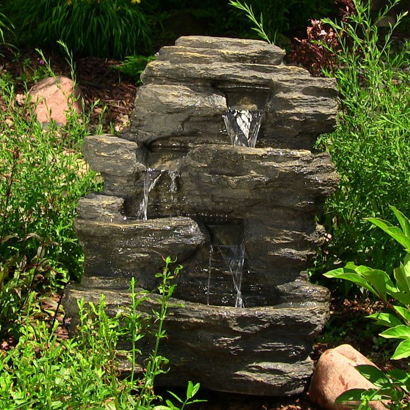 Sunnydaze Decor Rock Falls Outdoor Waterfall Fountain by Sunnydaze Decor