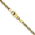 thumbnail image 4 of Auriga 10K Yellow Gold 2.75 mm Extra-Light Diamond-cut Rope Chain Necklace for Women 18", 4 of 6