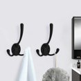thumbnail image 3 of 5 Pack Coat Hooks With 10 Pieces Screws (black), 3 of 5