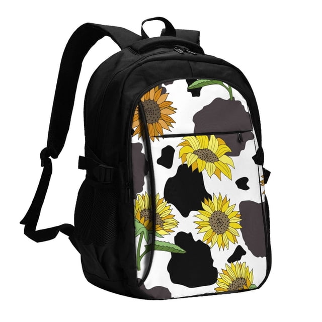 Fotbe Sunflowers Country Mochila con Estampado y Puerto USB para Hombre y Mujer, Mochila Antirrobo, Mochila de Viaje, Mochila Escolar, Mochila Universitaria
