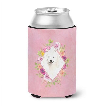 

Japanese Spitz Pink Flowers Can or Bottle Hugger