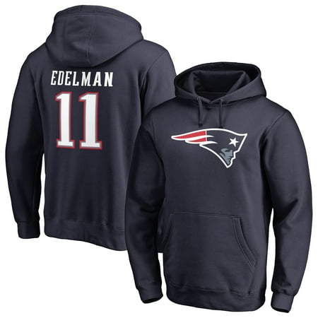 Julian Edelman New England Patriots NFL Pro Line by Fanatics Branded Player Icon Name & Number Pullover Hoodie -