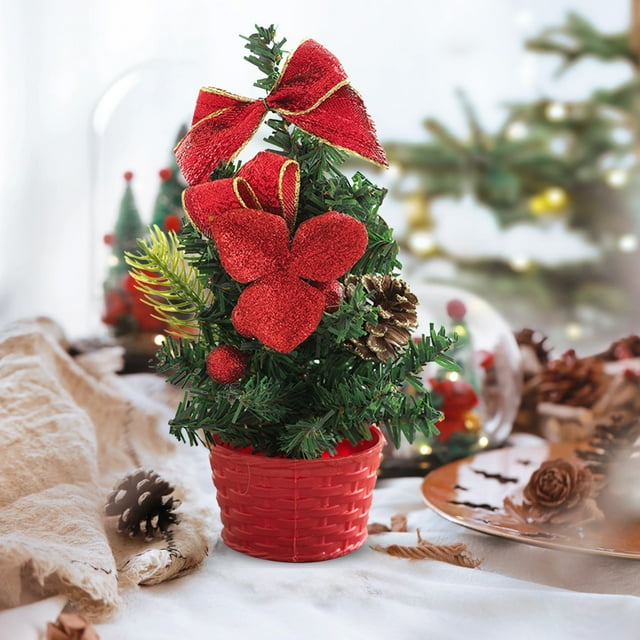 Mini Christmas Tree Desktop Ornaments Christmas Tree Small Household Christmas Wreath Decoration Set
