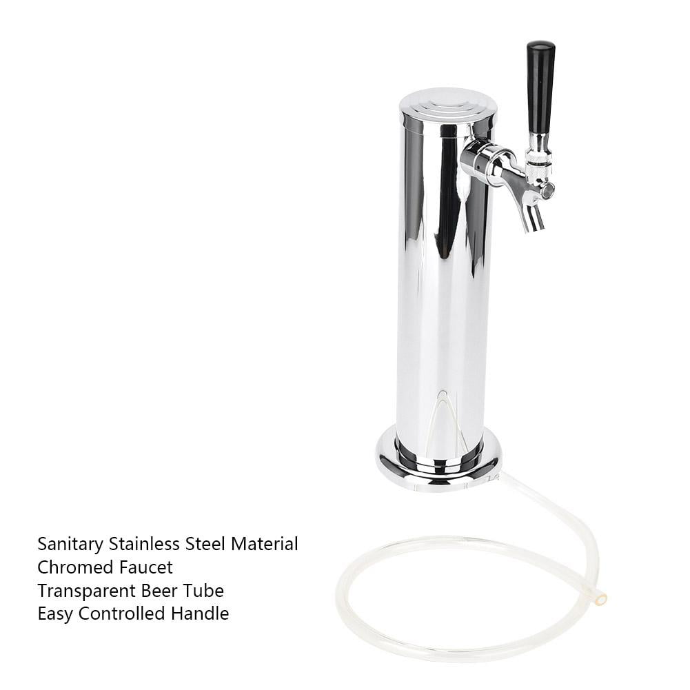 Details about   Single Beer Draft Tower Chromed Tap Stainless Steel Faucet Bar Keg Homebrew 