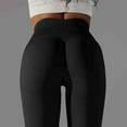 thumbnail image 7 of Leggings for Women Seamless Knit Lycra Solid Color High Waisted Tummy Lift Hip Yoga Pants Exercise Running Fitness, 7 of 7