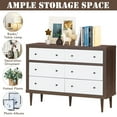 thumbnail image 6 of Costway 6 Drawer Dresser Wood Chest of Drawers Storage Freestanding Cabinet Organizer, 6 of 12