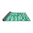 thumbnail image 2 of Ahgly Company Indoor Square Abstract Turquoise Blue Contemporary Area Rugs, 6' Square, 2 of 4