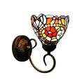 thumbnail image 2 of Lámpara de pared vintage aplique decorativo para cafeterías, dormitorios, pasillos, balcones con luz nocturna LED, iluminación ambiental cálida, material de hierro y vidrio, 2 of 8