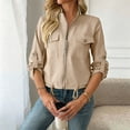 thumbnail image 3 of Women's Zip up Jackets Stand Collar Roll Tab Sleeve Drawstring Hem Coat Breathable Loose Outdoor Hiking Jackets Outerwear, 3 of 9