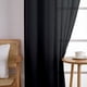 thumbnail image 2 of Crushed Textured Black Sheer Curtains 63 Inch Length 2 Panels Rod Pocket Window Sheer Light and Airy Panels Crinkled Design for Flat/Apartment, 51 W, 2 of 4